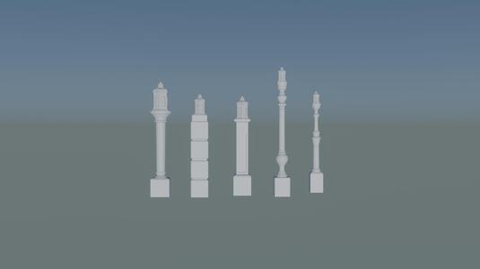 3D Model Historic Lamp for Interior Design