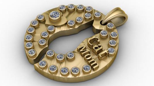 STYLISH B COIN PANDANT 3D PRINTABLE MODAL