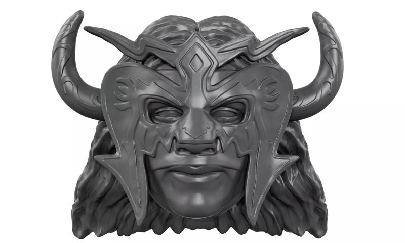 Masked Psycho guy 3D printable action figure portrait sculpt