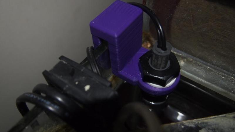 6mm thick glass aquarium float switch mount