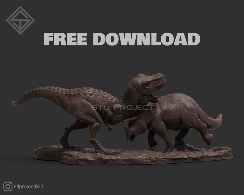 Dinosaur Diorama Statue
