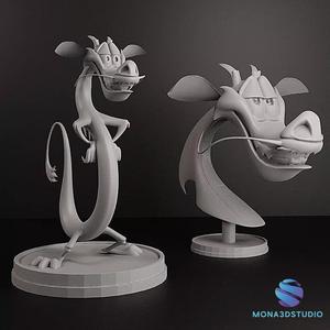 MUSHU FROM MULAN - FIGURE and BUST pre supported SLA
