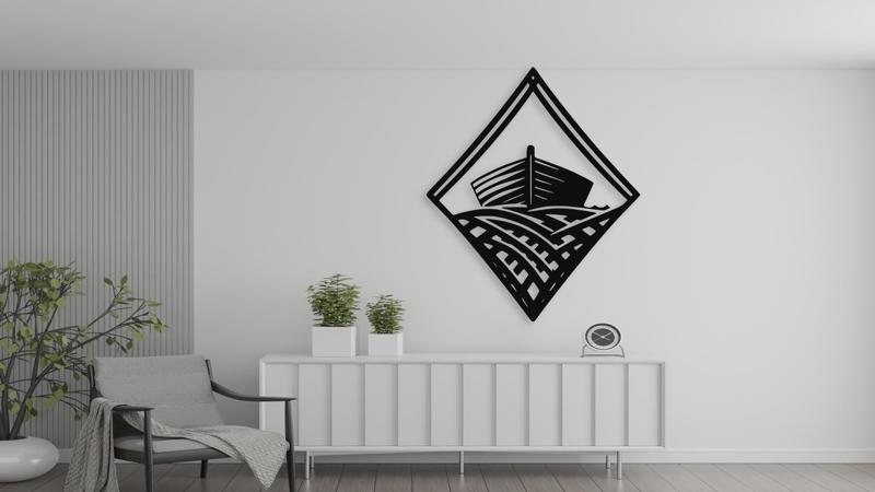 Nautical Diamond Boat Wall Art