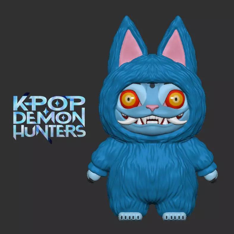 kpop demon hunters - chibi labubu - tigre demonio