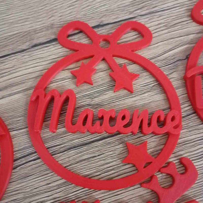 3 x Maxence, Personalized Christmas tree ball, christmas