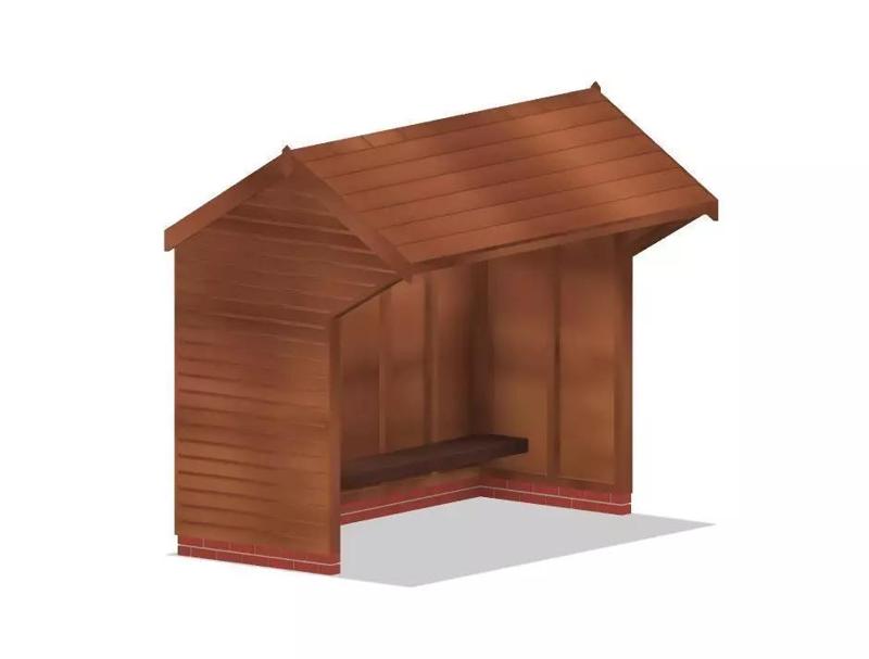 Model Railway Wooden Bus Shelter