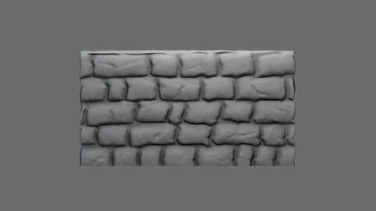 SLIGHTLY WORN STONE BRICK WALL FOR MODEL MINIATURES *FREE!*