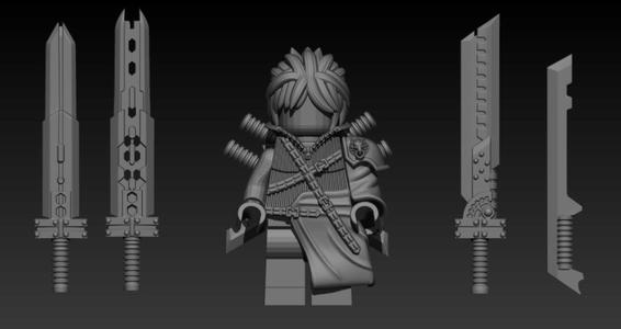 Brick Compatible Minifgure Cloud strife Final Fantasy VII