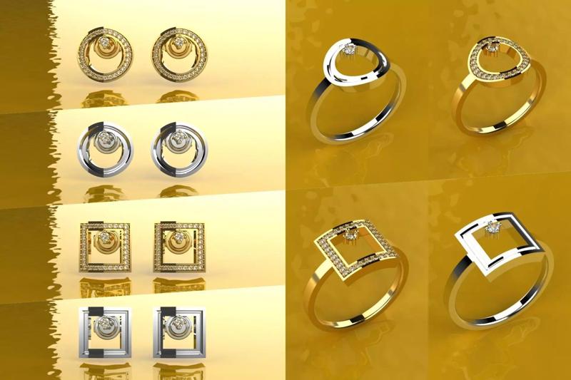 Set Light - Jewelry 3D - 8 Models 3D Model Collection