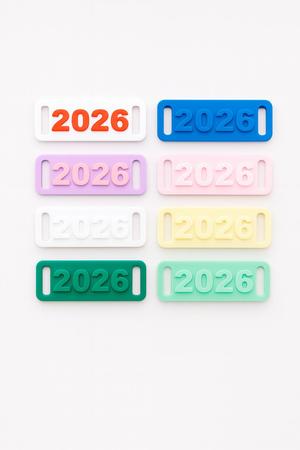 2026 single and two-color elastic binding planner charms - scrapbooking and planner