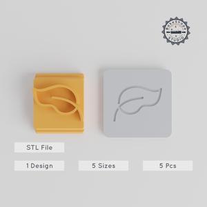Leaf Stamp Tile Set, 5 Motif Sizes for Clay, Cookies & Fondant PRODUCT_5000