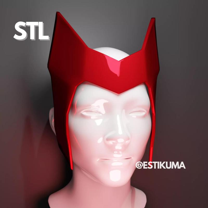 Scarlet Witch Comic Headpiece 3D File