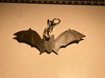 Halloween articulated bat keychain