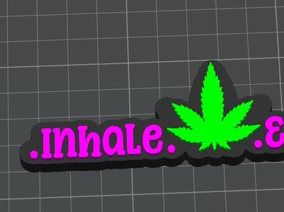 Inhale and Exhale Mini Sign 