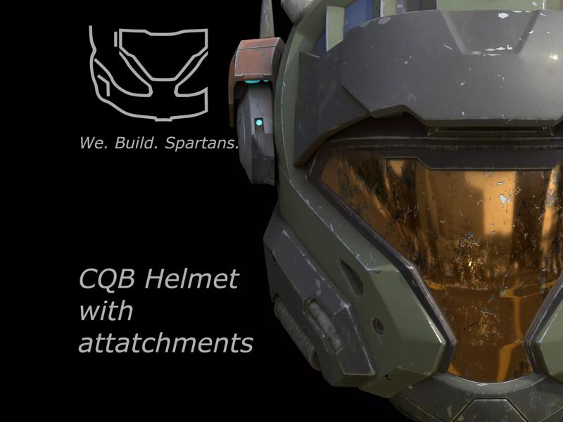 HALO CQB helmet with attachments 3d print file