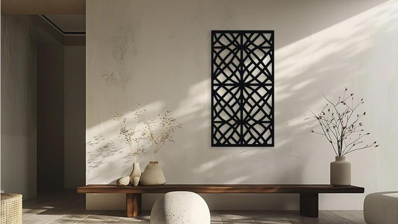 Artistic Geometric Wall Panel