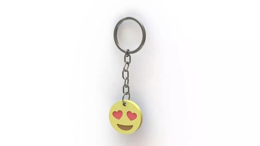 Emoji Keychain - Smiling face with heart eyes