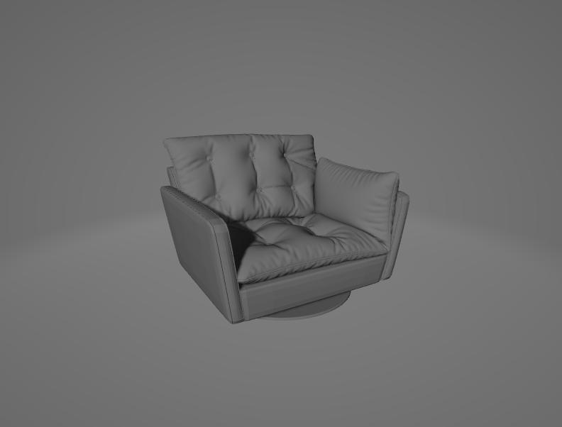 Baxter Sorrento Armchair – 3D Printable Luxury Accent Chair Model