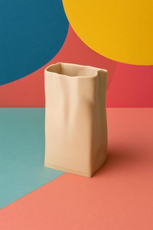 Crinkle Paper Bag Vase – Modern Minimalist Design