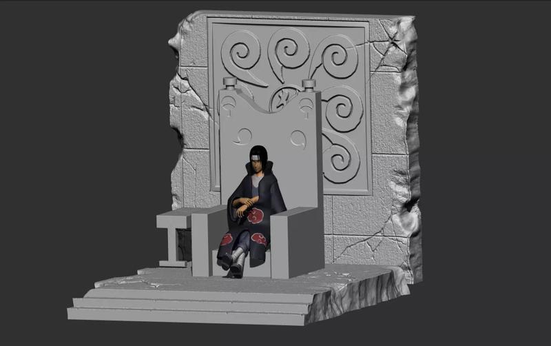 Itachi On Throne - ready to 3dpint