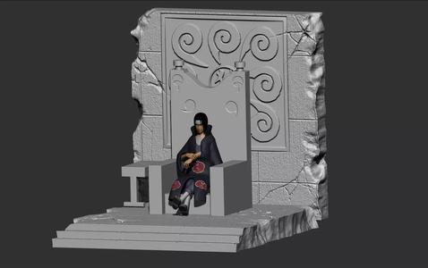 Itachi On Throne - ready to 3dpint