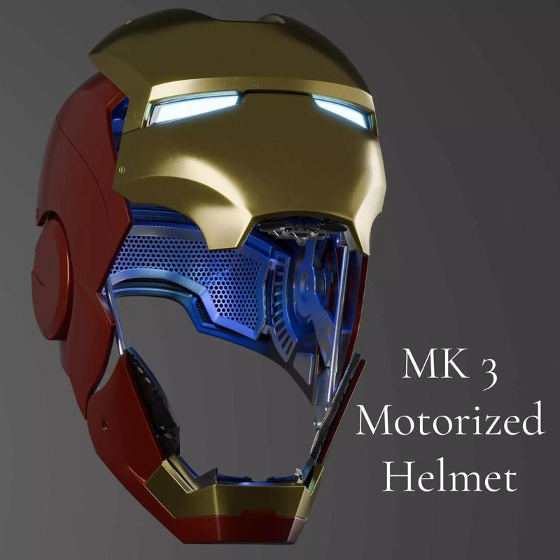 Iron Man Motorized Mk 3 3D Printable Iron Man Helmet