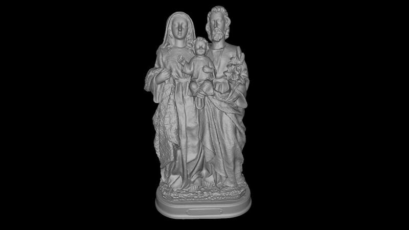 Holy Family Nativity Statue – 3D Printable STL Model (Mary, Joseph & Baby Jesus)
