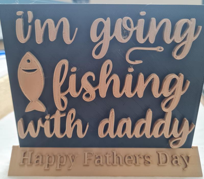Father and Child Fishing Father’s Day Plaque