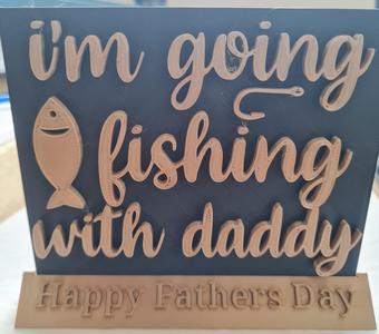 Father and Child Fishing Father’s Day Plaque