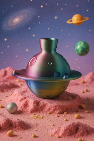 Saturnia Vase – Planet Vase with Rings, Cosmic Home Decor