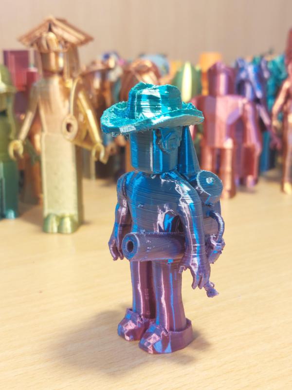 ROBLOX avatar boy with hat and clock backpack