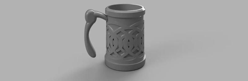 Mug o vase ornamented
