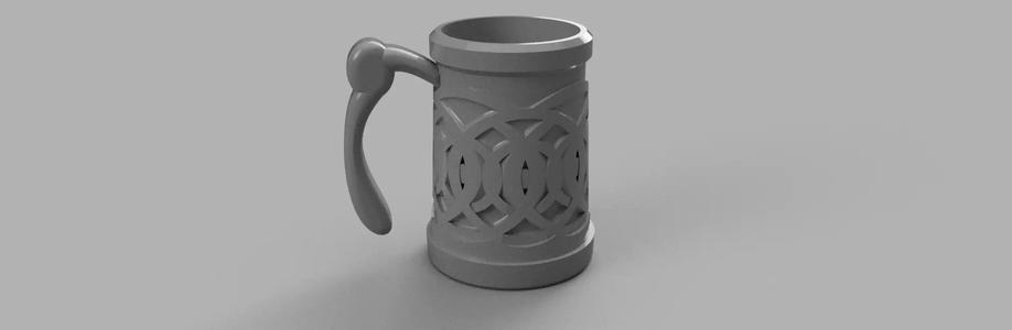 Mug o vase ornamented