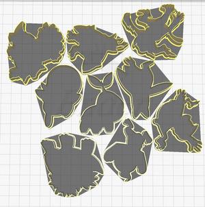 Pokemon Cookie Cutters Starters and Evolutions Gen4