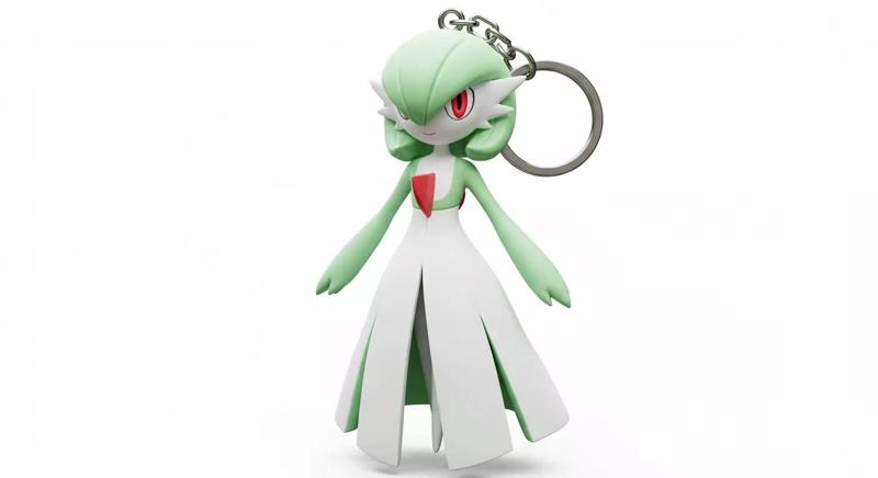 pokemon gardevoir keychain 3d