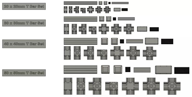 T Bar Printer or Enclosure Parts