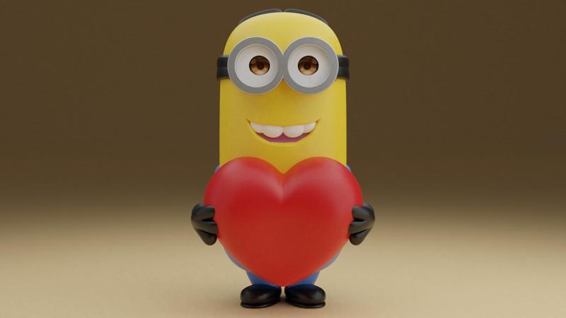 Minion valentine figure