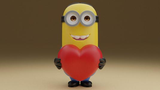 Minion valentine figure