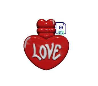 Love Potion BottleSTL FILE FOR 3D PRINTING - LASER CNC ROUTER - 3D PRINTABLE MODEL STL MODEL STL DOWNLOAD BATH BOMB/SOAP