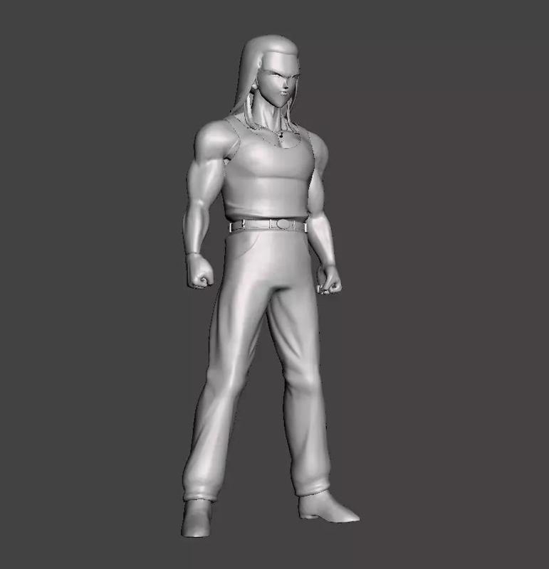 Sharpner 3D Model man with long hair
