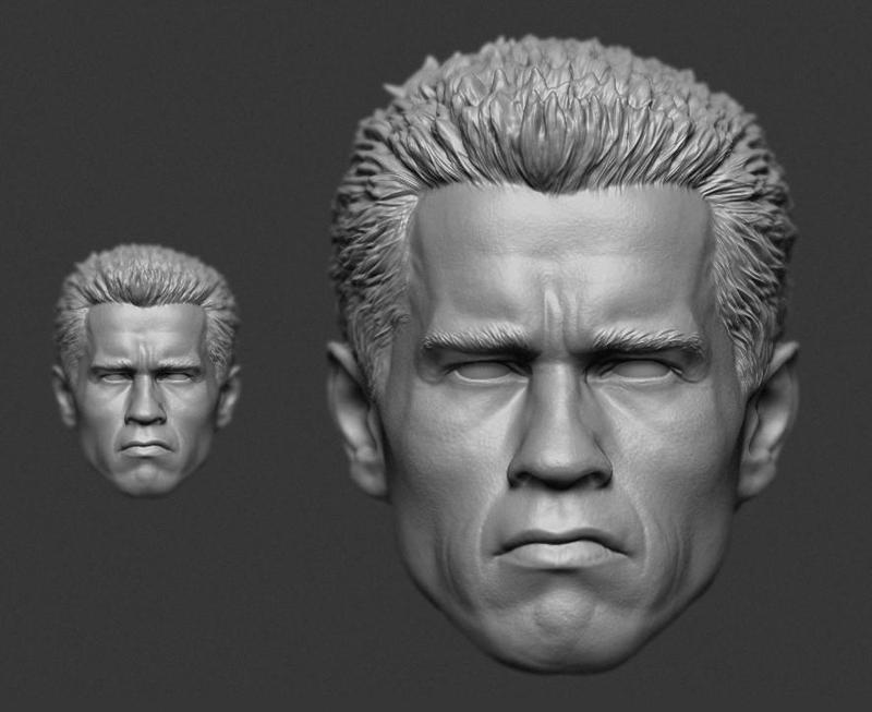 1/6 1/12 TERMINATOR ARNOLD Dutch Schaefer SCHWARZENEGGER HEAD HEADSCULPT