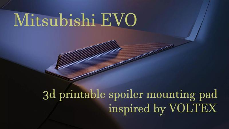 Mitsubishi EVO VOLTEX spoiler wing attachment pad