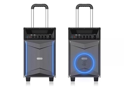 Black outdoor rod rolling speaker