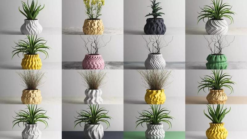 73 vase pot 3d print model huge pack 3D Model Collection