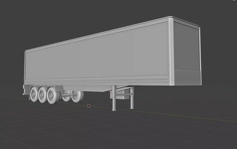 Standard Flat TILT Semi Trailer Truck 3D Model