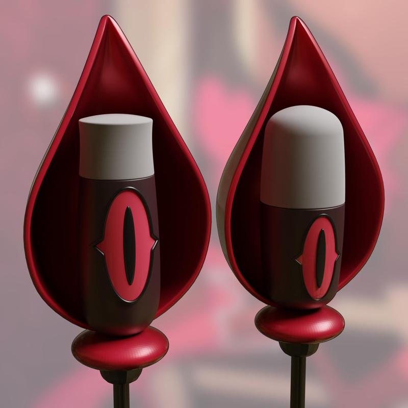 Alastor radio demon Hazbin Hotel microphone Cane 3D print model