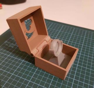 Moon and Stars Ring Box w/ Ring Holder