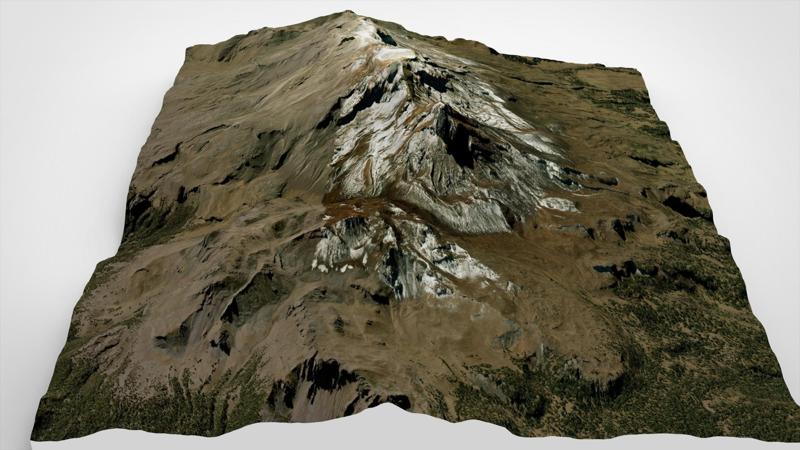 Mountan landscape Volcano Iztaccihuatl Mexico