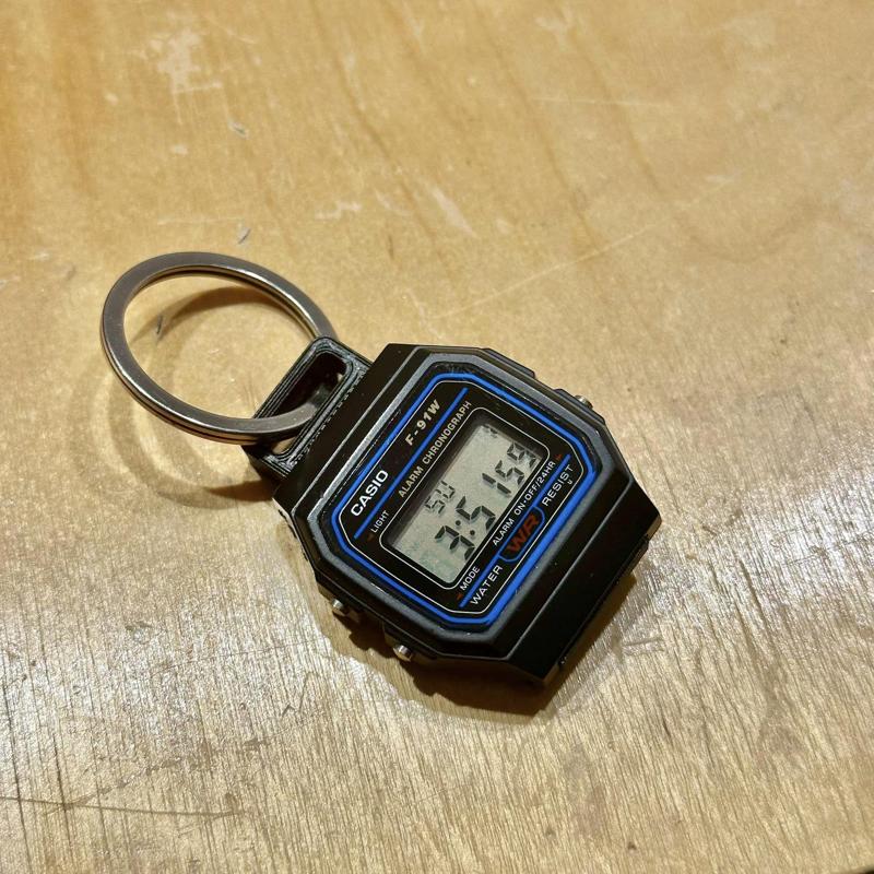 Casio F91w Keyring adapter
