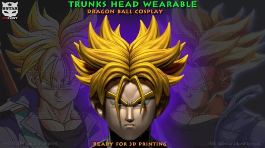 Trunks Head Wearable -Dragon ball Z Cosplay and Decoration